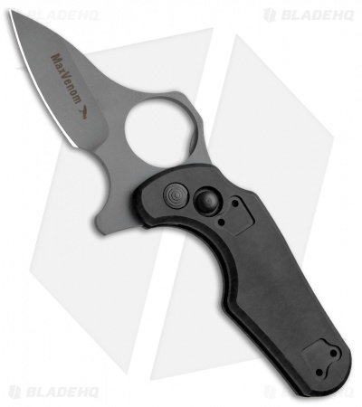 Max Venom Dimachaerus Jr. Impact Folding Knife Black (3" Bead Blast)