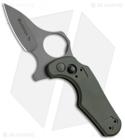 Max Venom Dimachaerus Jr. Impact Folding Knife OD Green (3" Bead Blast)