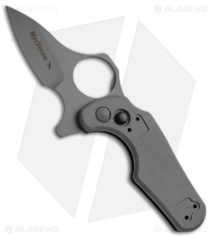 Max Venom Dimachaerus Jr. Impact Folding Knife Gray (3" Bead Blast)