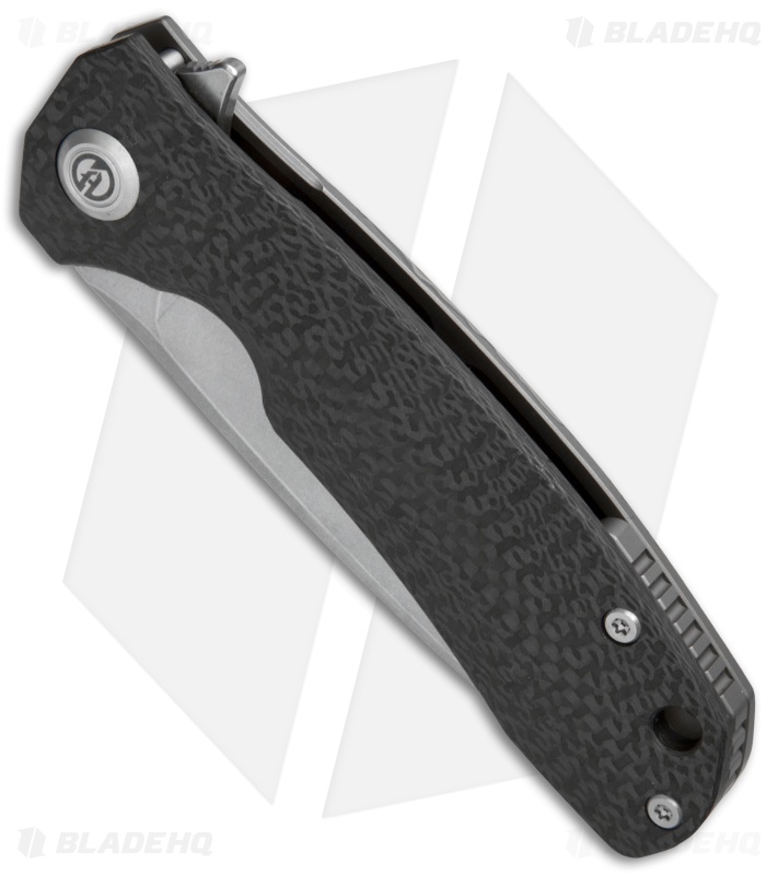 Maxace Balance 2017 Frame Lock Knife Black CF/Anodized (3.625" Stonewash M390)
