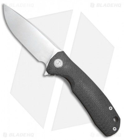 Maxace Balance 2017 Frame Lock Knife Black CF/Anodized (3.625" Stonewash M390)
