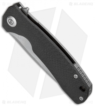 Maxace Balance 2017 Frame Lock Knife Black Carbon Fiber (3.625" Stonewash M390)