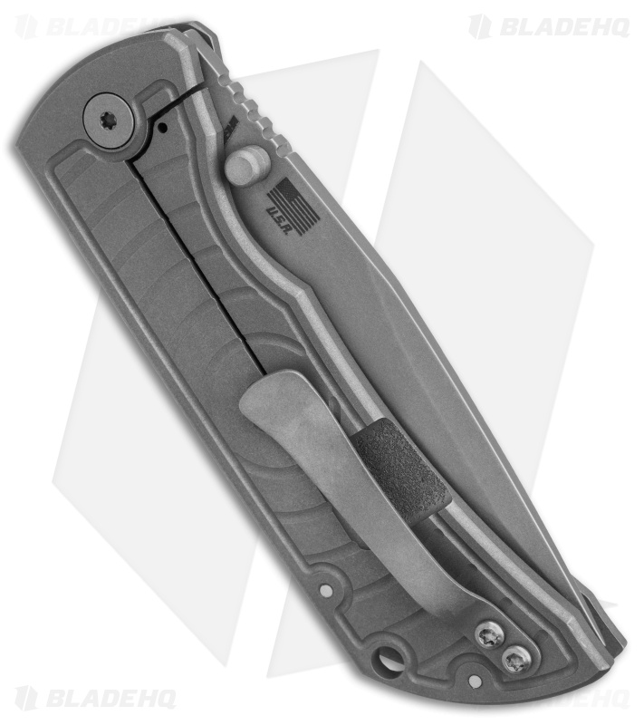 McNees Knives MAC2-3.5 Frame Lock Knife Gray Milled Titanium (3.5" SW Magnacut)