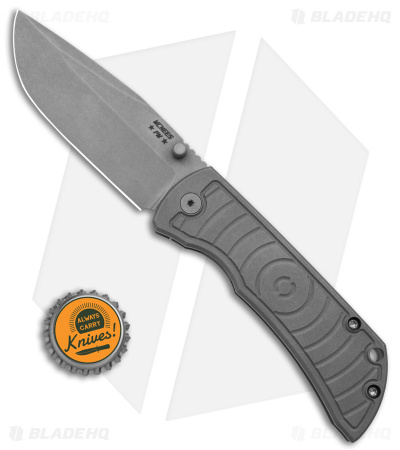 McNees Knives MAC2-3.5 Frame Lock Knife Gray Milled Titanium (3.5" SW Magnacut)