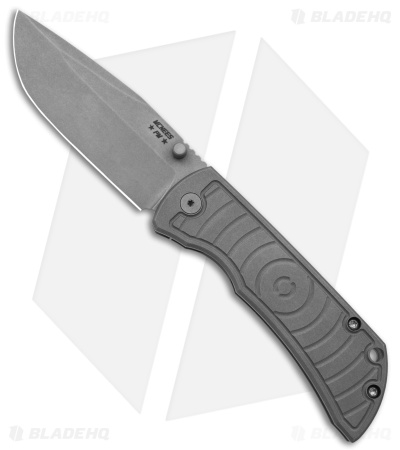 McNees Knives MAC2-3.5 Frame Lock Knife Gray Milled Titanium (3.5" SW Magnacut)