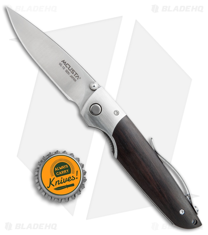 Mcusta Taina  Liner Lock Knife African Ebony Wood (2.75" VG-10) MCU144