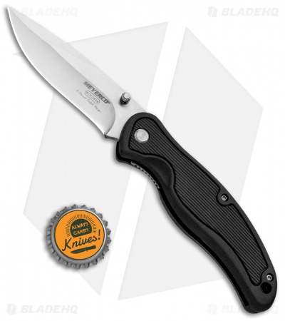 Meyerco Darrel Ralph Folding Hunter Black Rubber (3.38" Satin)