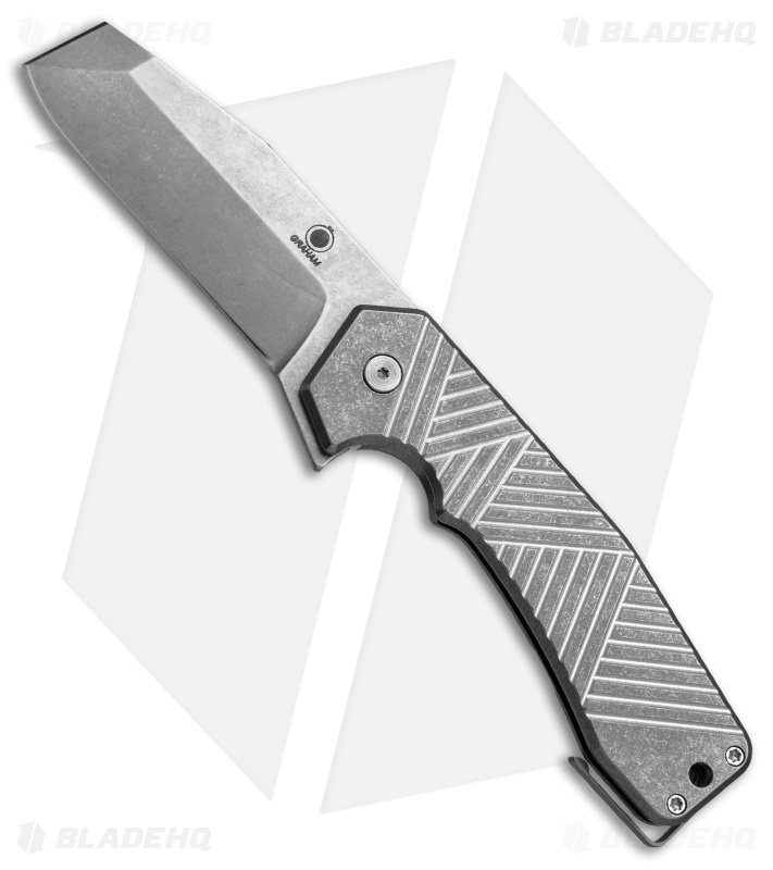 Graham Knives Midtech Razel Flipper Knife Titanium (3.25" Stonewash) GMT