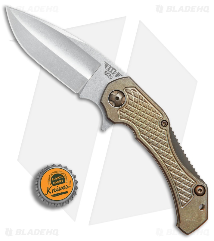 Mikkel Willumsen Urban Tactical Tyran Flipper Knife Bronze Titanium (3.6" SW)