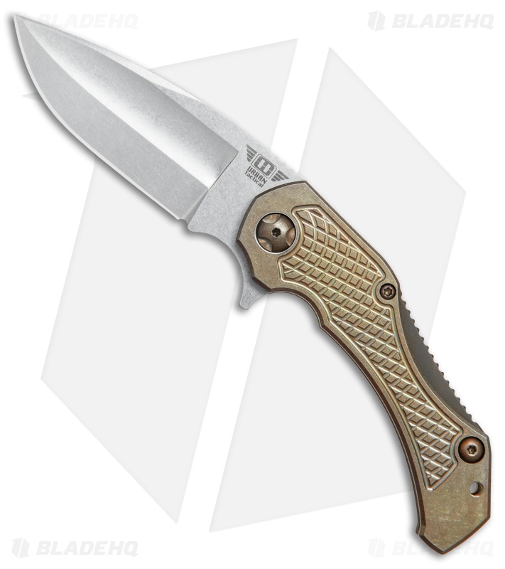 Mikkel Willumsen Urban Tactical Tyran Flipper Knife Bronze Titanium (3.6" SW)