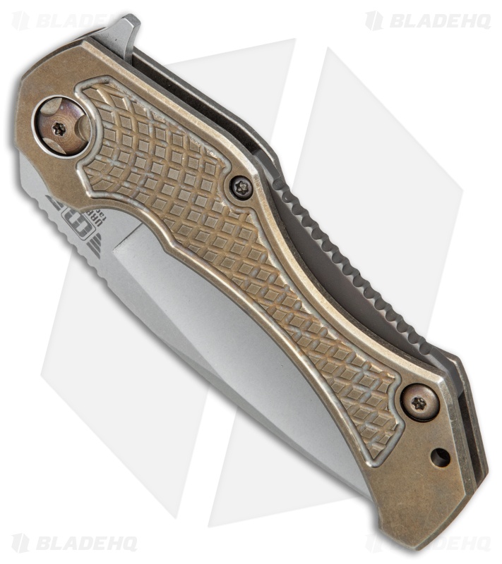 Mikkel Willumsen Urban Tactical Tyran Flipper Knife Bronze Titanium (3.6" SW)