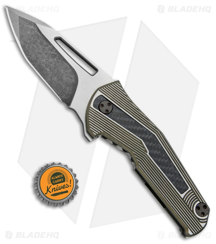 Mikkel Willumsen Urban Tactical Sugga Flipper Knife Bronze Ti/CF (3.5" Two-Tone)