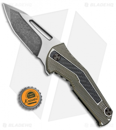 Mikkel Willumsen Urban Tactical Sugga Flipper Knife Bronze Ti/CF (3.5" Two-Tone)