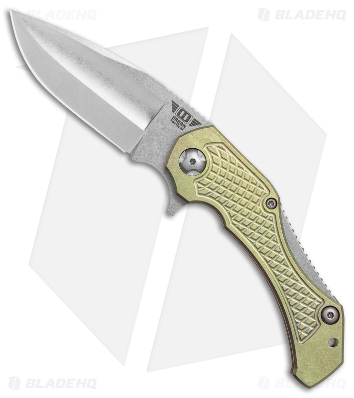 Mikkel Willumsen Urban Tactical Tyran Flipper Knife Green Titanium (3.6" SW)