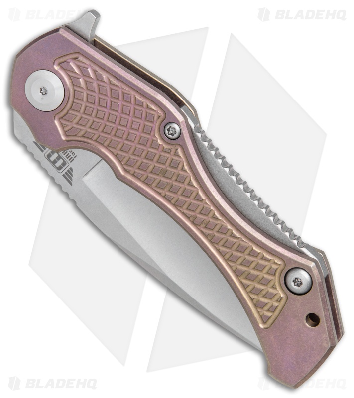 Mikkel Willumsen Urban Tactical Tyran Flipper Knife Purple Titanium (3.6" SW)