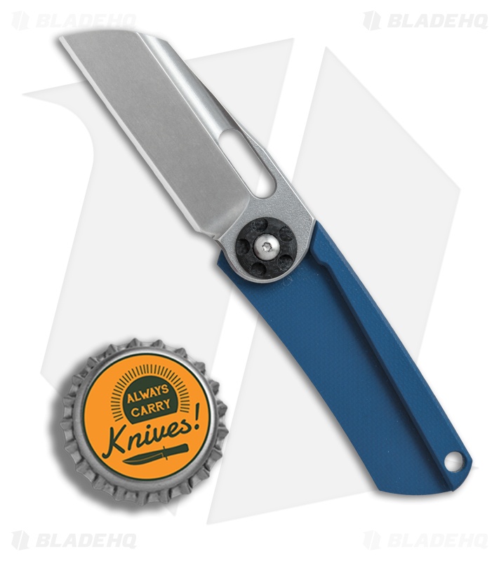 NCC Knives Pod Friction Folder Knife Blue G-10 (2" Stonewash)
