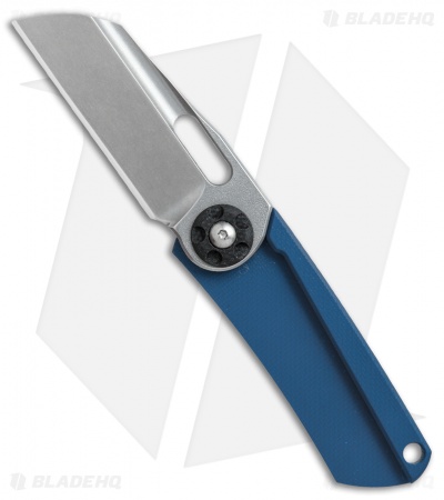 NCC Knives Pod Friction Folder Knife Blue G-10 (2" Stonewash)