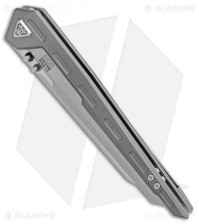 NOC Knives Wing Titanium Frame Lock Knife Grey (3.5" Stonewash) MT-0104