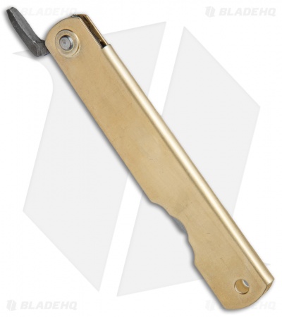 Nagao Higonokami 3.5" Friction Folder Brass (2.6" Satin) 