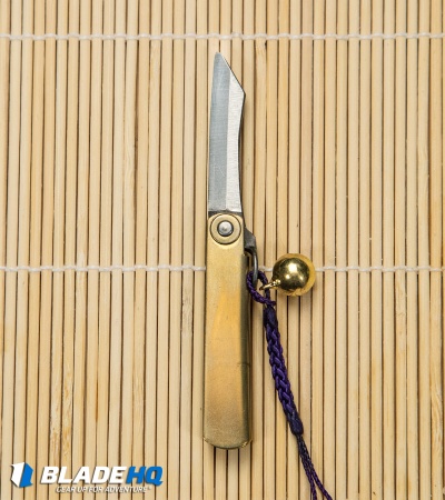 Nagao Higonokami Friction Folder 55mm Brass w/ Bell (1.5" SK) HIGO 02B