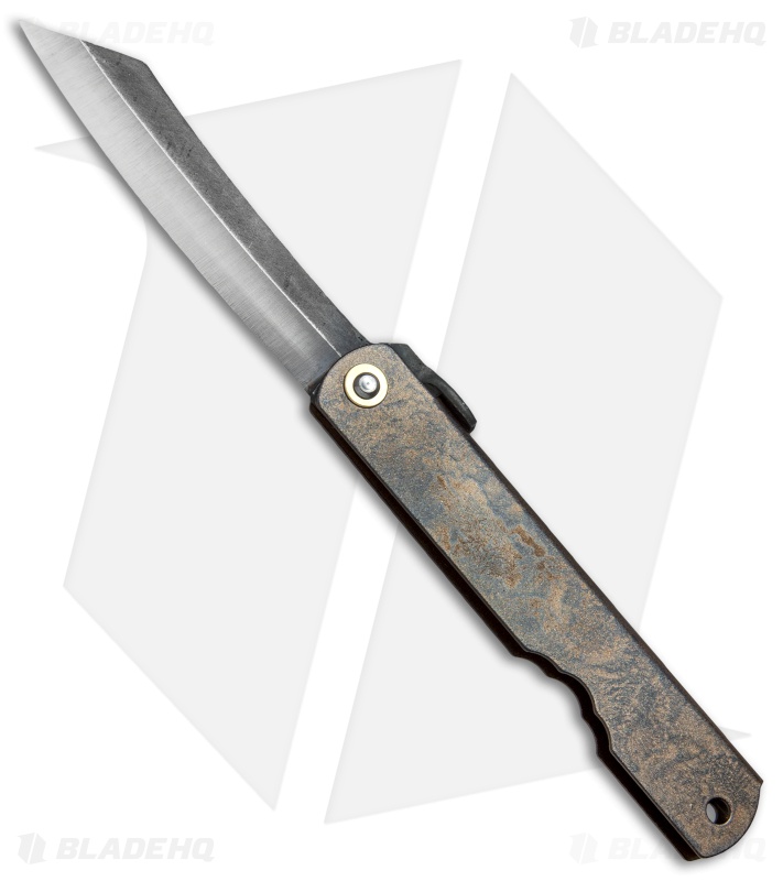 Nagao Higonokami Friction Folder Bronze/Black (3" Aogami) HIGOC2B