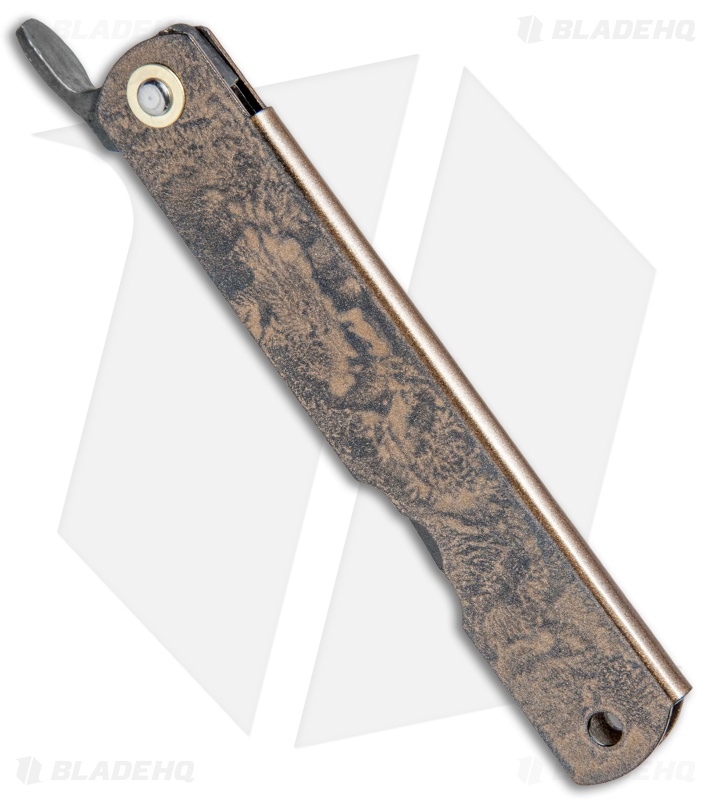 Nagao Higonokami Friction Folder Bronze/Black (3" Aogami) HIGOC2B