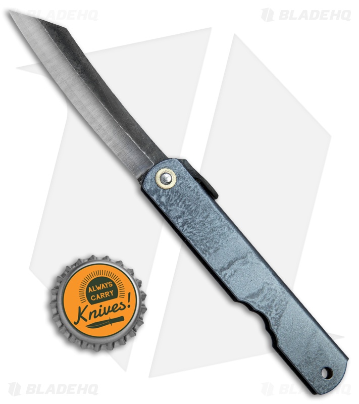 Nagao Higonokami Friction Folder Blue/Gray (3" Aogami) HIGOC3B
