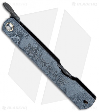 Nagao Higonokami Friction Folder Blue/Gray (3" Aogami) HIGOC3B