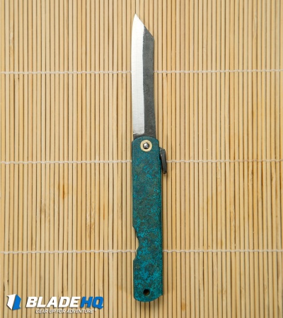 「kikko*trigger Tribal Navajo Ⅱ」　Sサイズ Nagao Higonokami Koriwa Friction Folder Turquoise Brass (2.8
