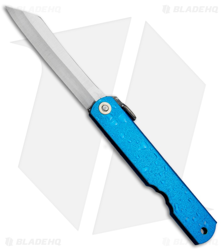 Nagao Higonokami Mizushibuki Friction Folder Blue Splash (2.8" Satin)