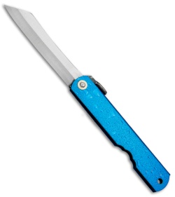 Nagao Higonokami Mizushibuki  Friction Folder Blue Splash (2.8" Satin) 