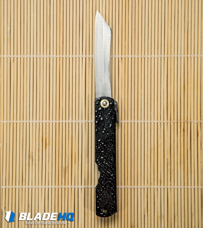 Nagao Higonokami Mizushibuki  Friction Folder Black Splash (2.8" Satin) 