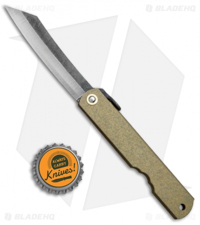 Nagao Higonokami No. 1 Friction Folder Bronzed Iron (2.8" Satin) 