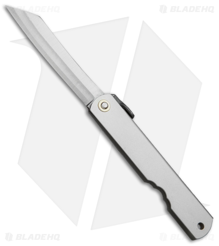 Nagao Higonokami No. 10 Friction Folder Matte Silver Iron (2.8" Satin)