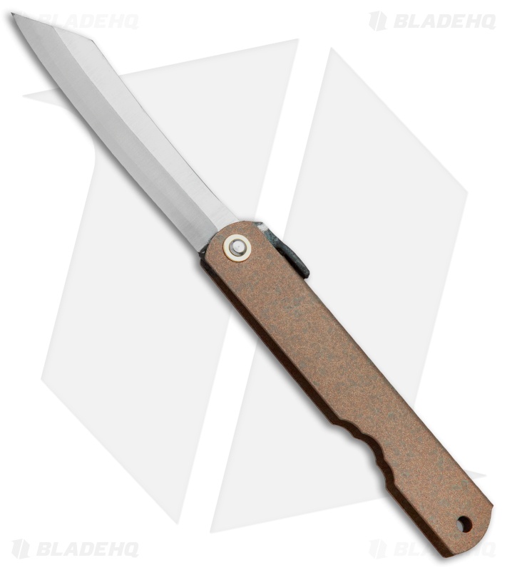 Nagao Higonokami No. 2 Friction Folder Bronze Iron (2.8" Satin)