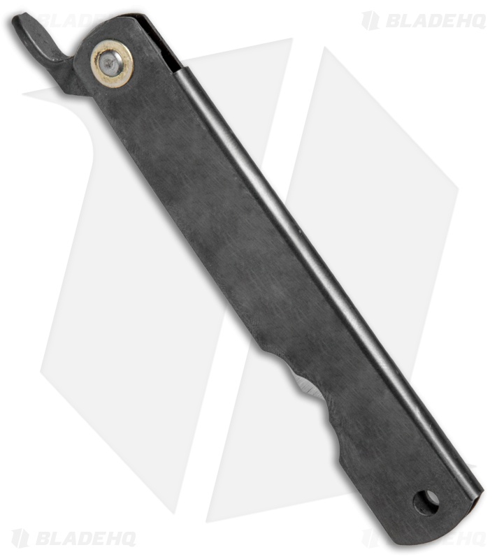 Nagao Higonokami No. 3 Friction Folder Black Stainless Steel (2.6" Satin) 