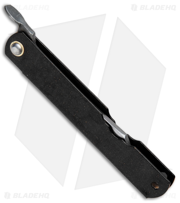 Nagao Higonokami No. 4 Friction Folder Black Iron (2.8" Satin) 
