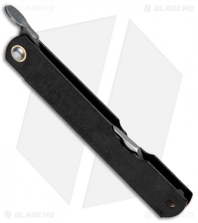 Nagao Higonokami No. 4 Friction Folder Black Iron (2.8" Satin) 
