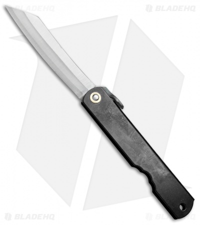 Nagao Higonokami No. 4 Friction Folder Black Iron (2.8" Satin) 