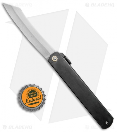Nagao Higonokami No. 5 Friction Folder Black Stainless Steel (3.6