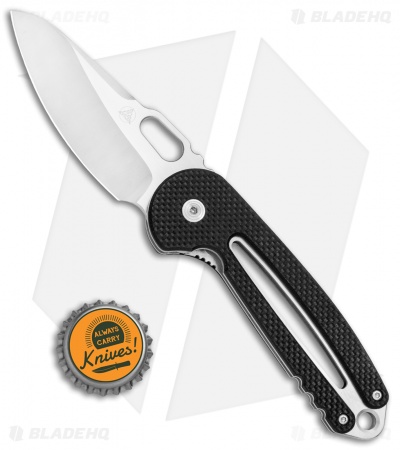 Nemesis Holey Moley Liner Lock Knife Black G-10 (3" Satin) NK-18
