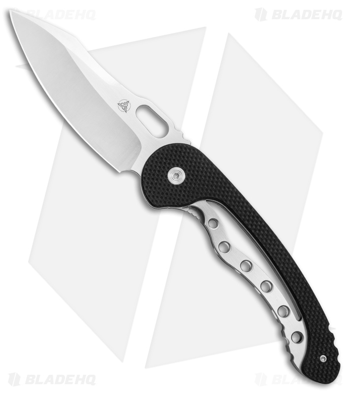 Nemesis Knives Haney Vertebrae Frame Lock Knife Black G-10 (3.5" Satin) NK-20