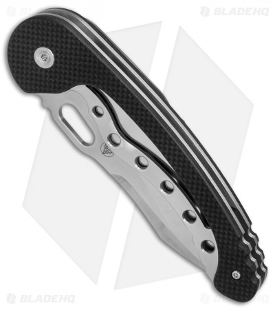 Nemesis Knives Haney Vertebrae Frame Lock Knife Black G-10 (3.5" Satin) NK-20