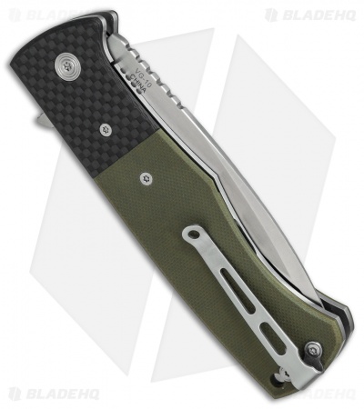 Nemesis Knives MPR-2 Liner Lock Knife OD Green G-10/CF (3.3" Satin) NK-21