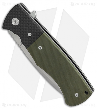 Nemesis Knives MPR-2 Liner Lock Knife OD Green G-10/CF (3.3" Satin) NK-21