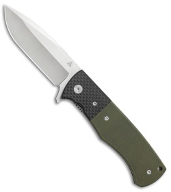 Nemesis Knives MPR-2 Liner Lock Knife OD Green G-10/CF (3.3" Satin) NK-21