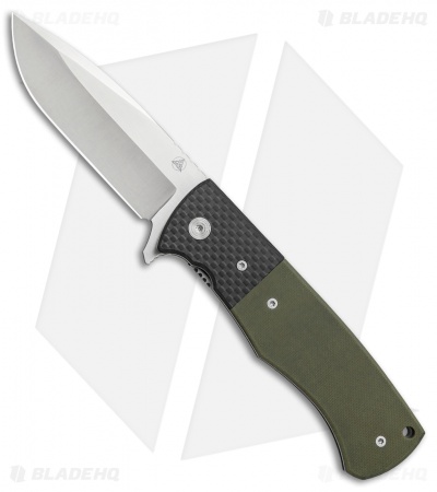 Nemesis Knives MPR-2 Liner Lock Knife OD Green G-10/CF (3.3" Satin) NK-21