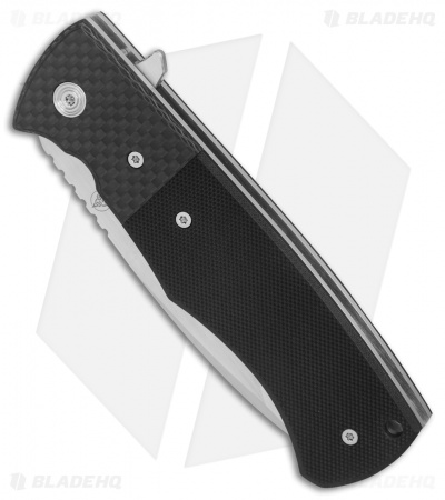 Nemesis Knives MPR-2 Tanto Liner Lock Knife Black G-10/CF (3.3" Satin) NK-21T