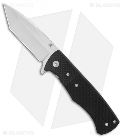 Nemesis Knives MPR-2 Tanto Liner Lock Knife Black G-10/CF (3.3" Satin) NK-21T