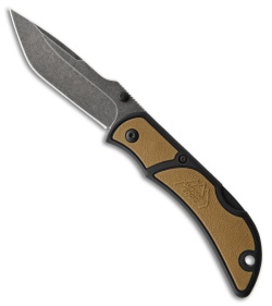 Outdoor Edge Chasm Lockback Knife  Brown Zytel (3.3" Black SW)